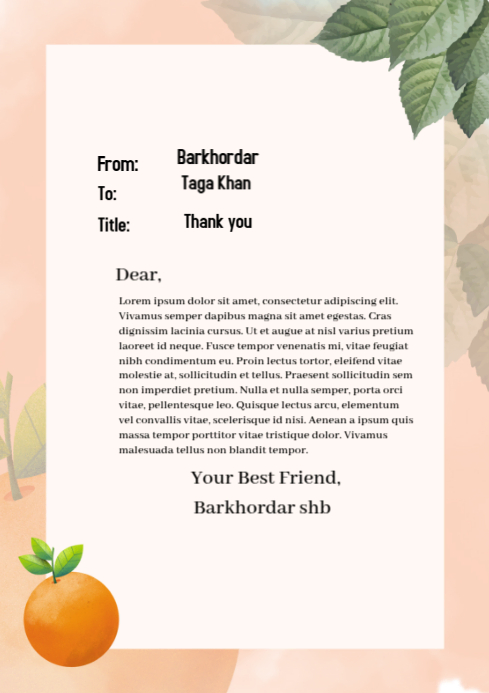 Application writing backgroun A4 template