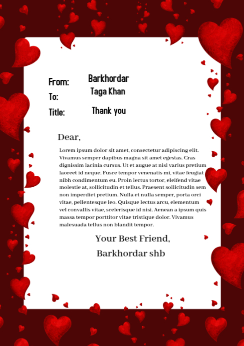 Application writing background A4 template
