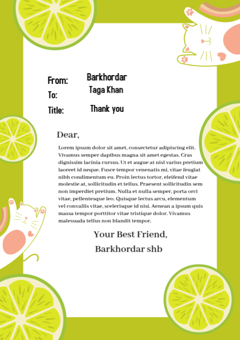 Application writing background A4 template