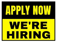 Apply Now We're Hiring Yard Sign Cartello da esterno template