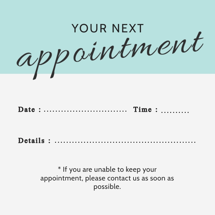 appointment reminder square template design PosterMyWall