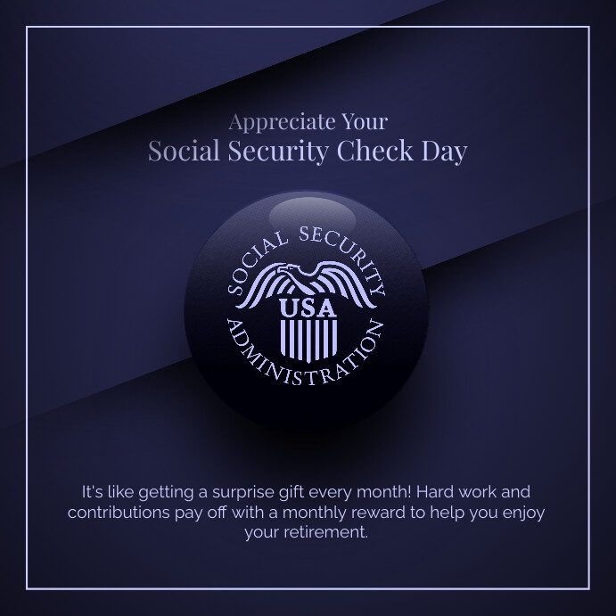 Appreciate Your Social Security Check Template | PosterMyWall