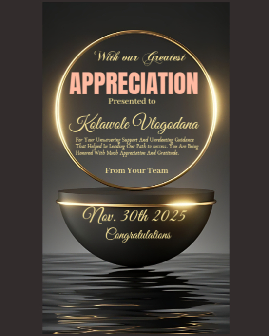 Appreciation award post Template | PosterMyWall