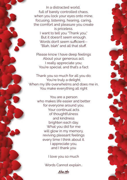 Appreciation Statement appreciation card template | PosterMyWall