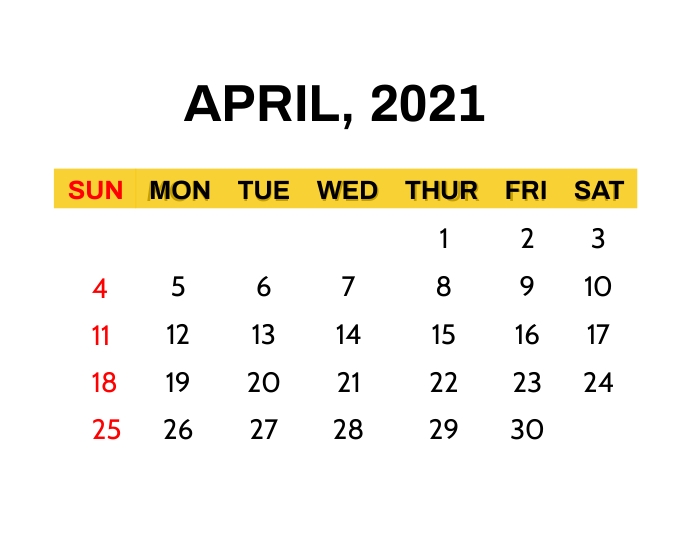 April 2021 Template PosterMyWall April 2021 Template PosterMyWall