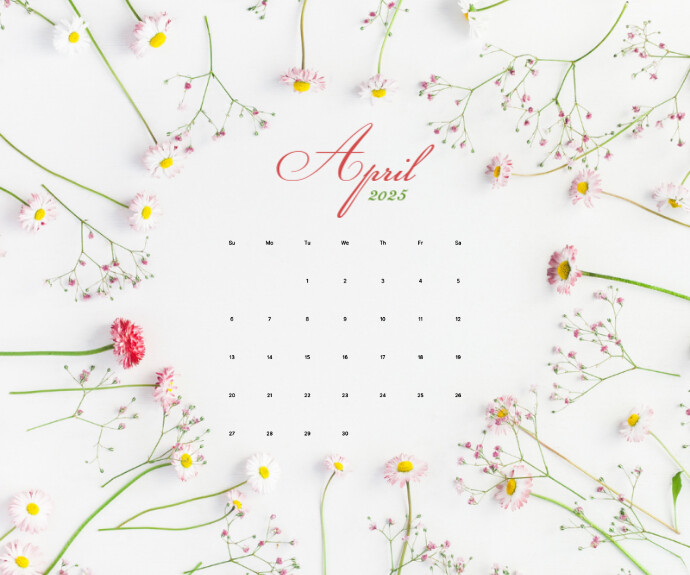 April Caln April 2025 Calendar Template | PosterMyWall
