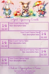 April Calendar by Paula Poster template