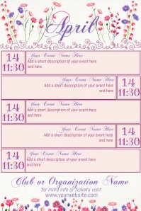 April Calendar Template PosterMyWall