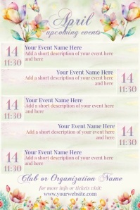 April Calendar Template PosterMyWall