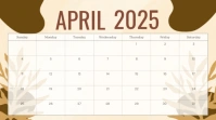 April calendar Pantalla Digital (16:9) template