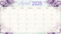 April calendar Apresentação (16:9) template