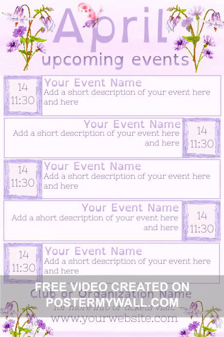 April Calendar Template PosterMyWall