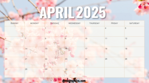 April calendar Presentation (16:9) template