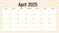 April calendar Presentation (16:9) template