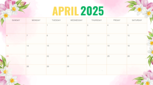 April calendar Präsentation (16:9) template