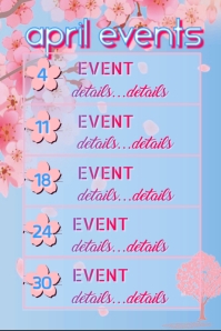 Events Schedule Calendar Template PosterMyWall