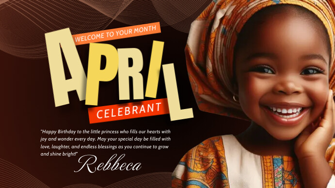 April Celebrant Template PosterMyWall