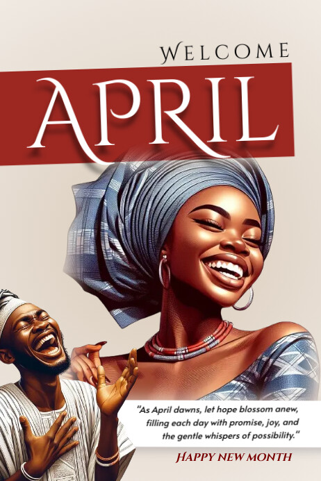APRIL Template | PosterMyWall