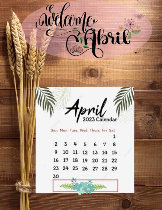 April Layout APRIL Template | PosterMyWall
