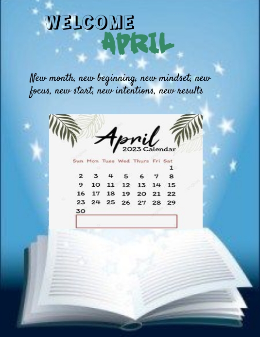 APRIL Template | PosterMyWall