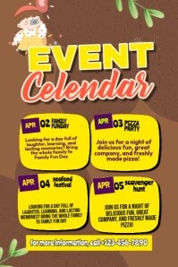 Brun Event Calendar Poster Template