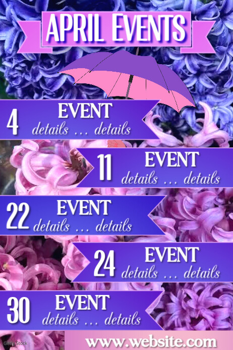 April Events Poster Template | PosterMyWall
