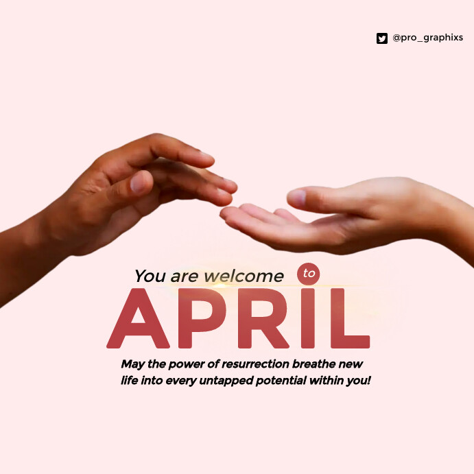 April flyer Instagram Plasing template