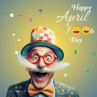 April fool's day Cuadrado (1:1) template