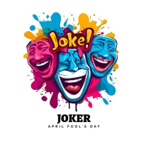 April fool's day Logo template