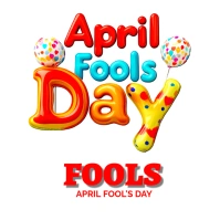 April fool's day logo template
