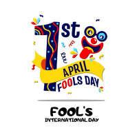 White April fool's day logo Logo Template