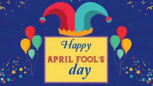 April Fool's Day video Digitalt display (16:9) template