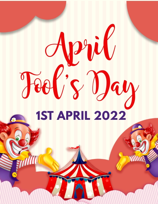 April fool, event,wish Flyer (format US Letter) template