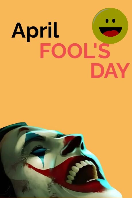 April Fool's Day Design Plakat template