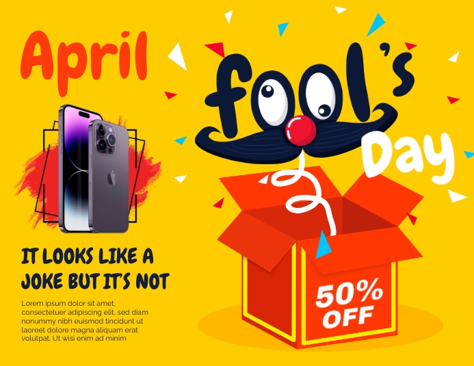 April Fool's Day Promo Ulotka (US Letter) template
