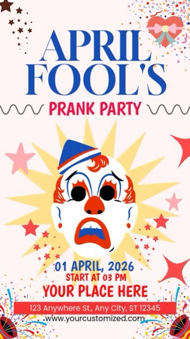 APRIL FOOL'S PRANK PARTY Rolka Instagram template