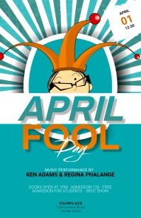 April Fool Day flyer template Poniekoerant