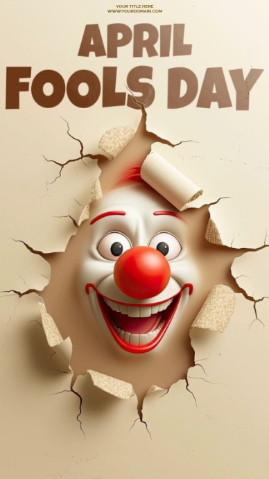 Brown April Fool Facebook Story Template | PosterMyWall