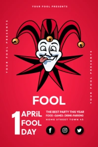 April fool Poster template