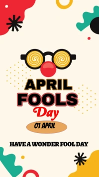 April fool Digital display template