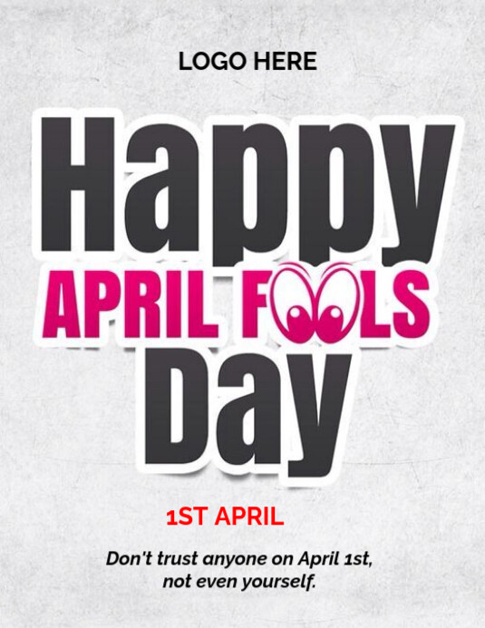 APRIL FOOLS' DESIGN Flyer (US Letter) template