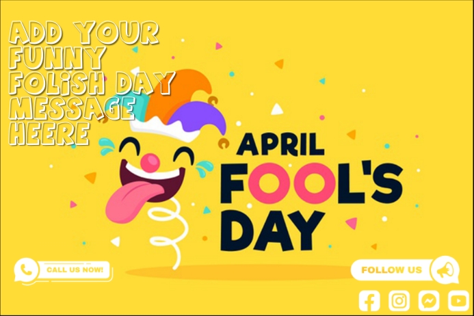 april fools dat Poster template