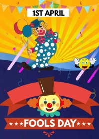 April fools Day, fools Day, hello April A6 template