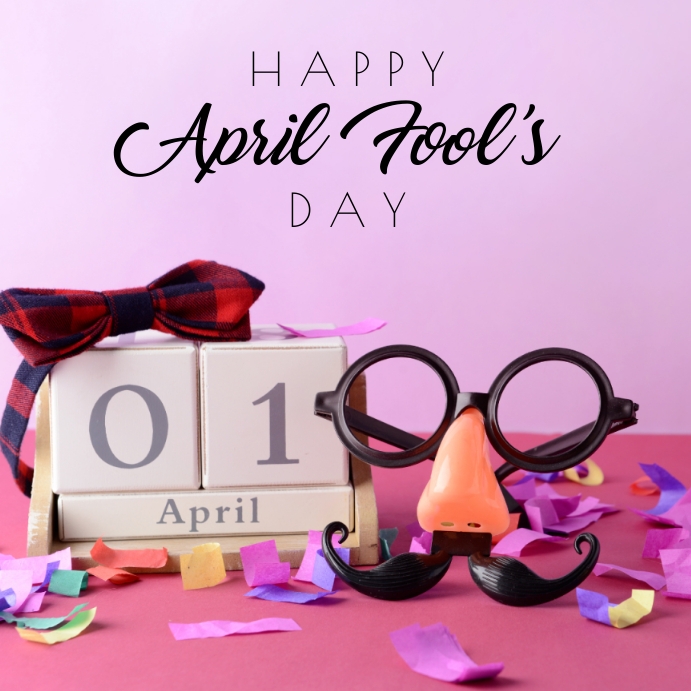 april fools day Instagram Post template