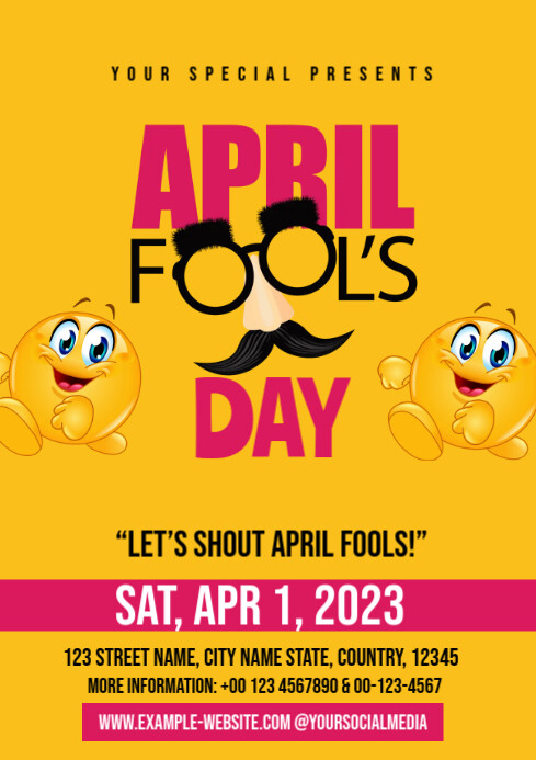 April Fools Day A4 template