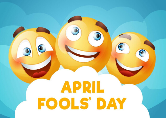 april fools day Postcard template