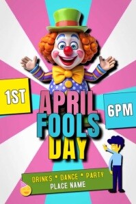 April Fools Day Party Poster Template