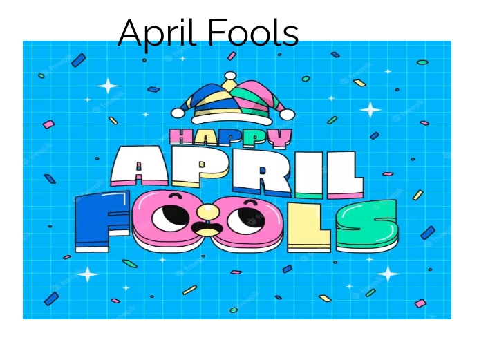 April fools day poster design template Postkarte