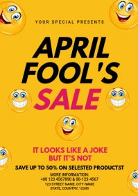 April Fools Day Sale A3 template
