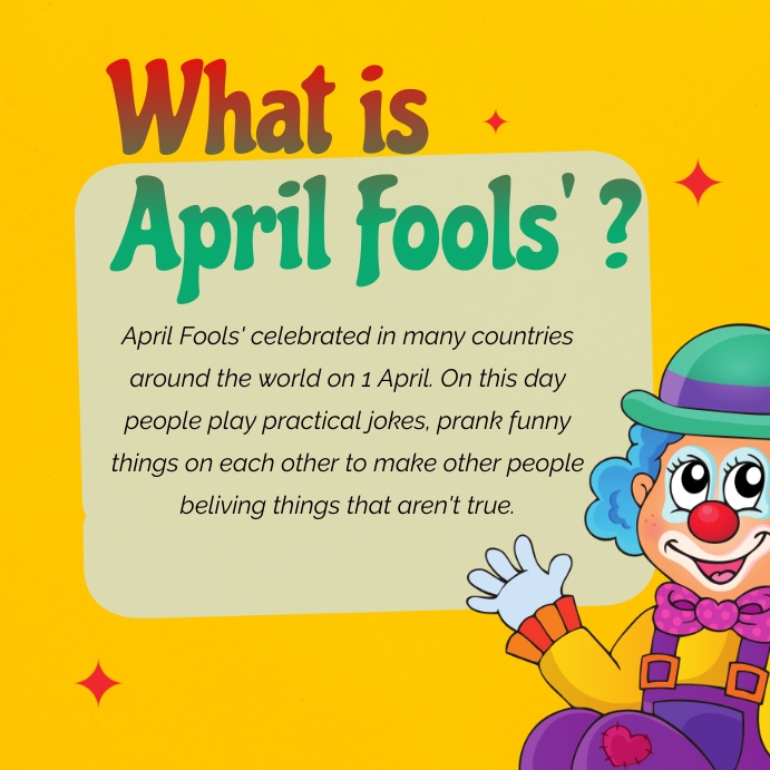 April Fools Day Template | PosterMyWall